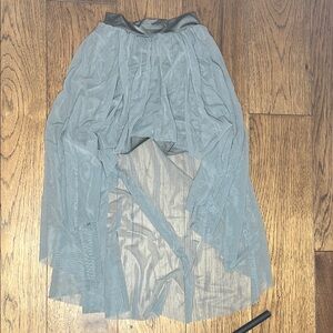 Blue Asymmetrical A-Line Midi Skirt for dance